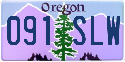OR license plate 091SLW