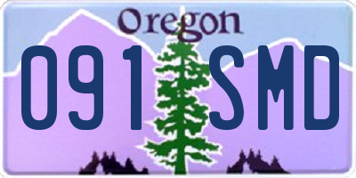 OR license plate 091SMD