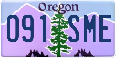 OR license plate 091SME