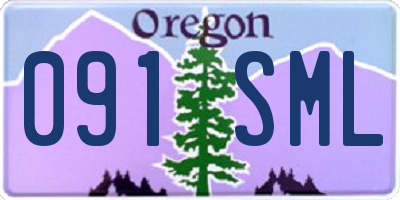 OR license plate 091SML