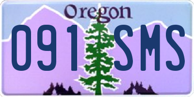 OR license plate 091SMS