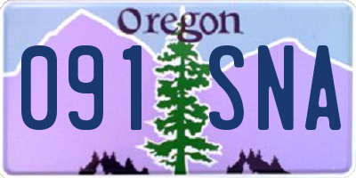 OR license plate 091SNA