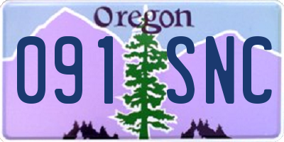 OR license plate 091SNC