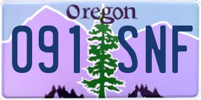 OR license plate 091SNF