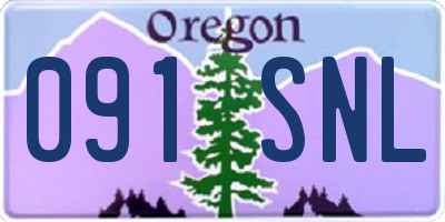 OR license plate 091SNL