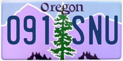 OR license plate 091SNU