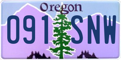 OR license plate 091SNW
