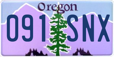OR license plate 091SNX