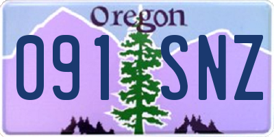 OR license plate 091SNZ