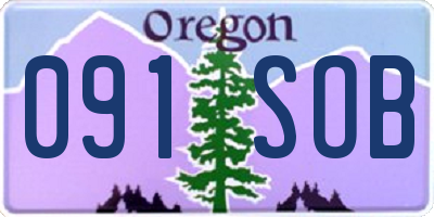 OR license plate 091SOB