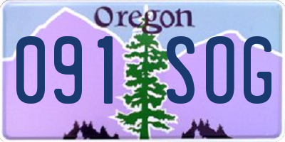OR license plate 091SOG