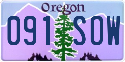 OR license plate 091SOW