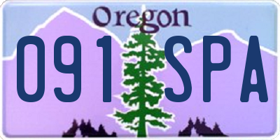 OR license plate 091SPA