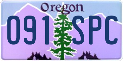 OR license plate 091SPC