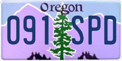OR license plate 091SPD