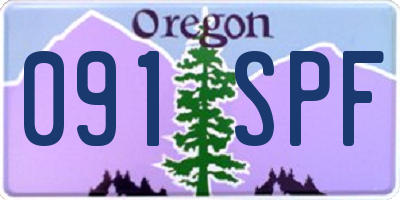 OR license plate 091SPF
