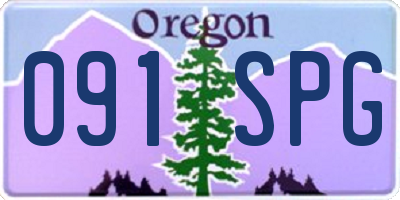 OR license plate 091SPG