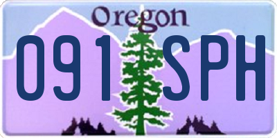 OR license plate 091SPH