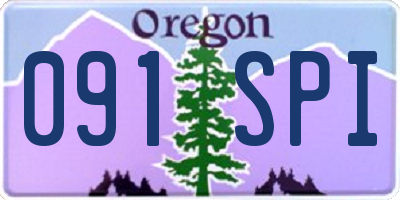 OR license plate 091SPI