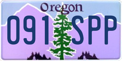 OR license plate 091SPP