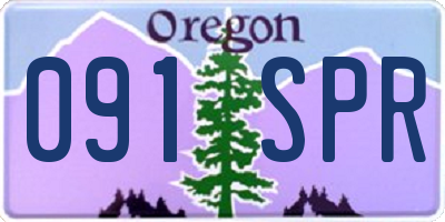 OR license plate 091SPR