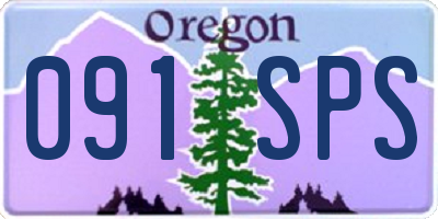 OR license plate 091SPS