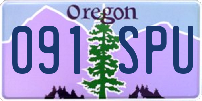 OR license plate 091SPU
