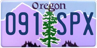 OR license plate 091SPX