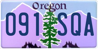 OR license plate 091SQA