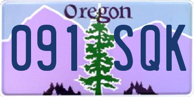 OR license plate 091SQK