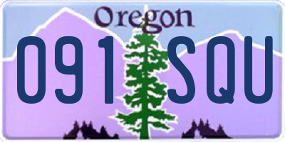 OR license plate 091SQU