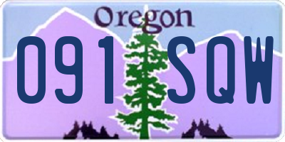 OR license plate 091SQW
