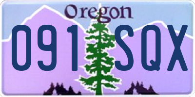 OR license plate 091SQX