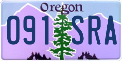 OR license plate 091SRA