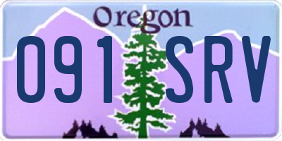 OR license plate 091SRV