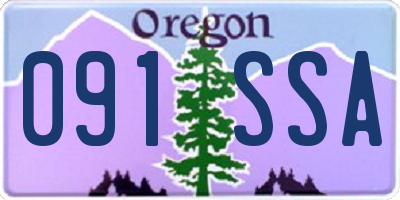OR license plate 091SSA
