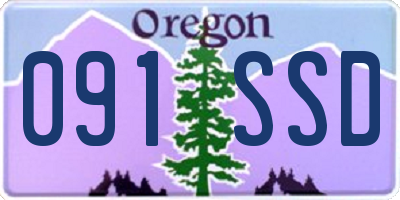 OR license plate 091SSD