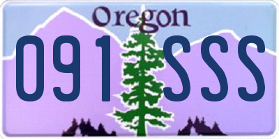 OR license plate 091SSS