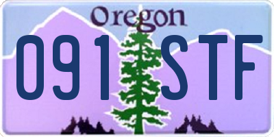 OR license plate 091STF