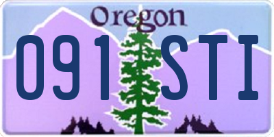 OR license plate 091STI