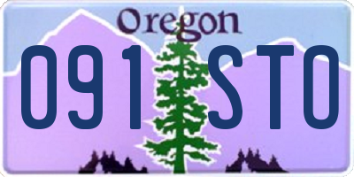 OR license plate 091STO