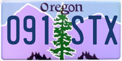 OR license plate 091STX