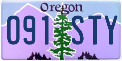 OR license plate 091STY