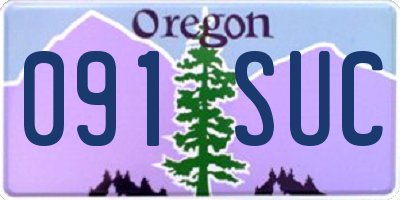 OR license plate 091SUC