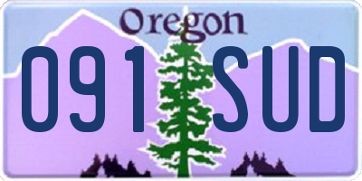 OR license plate 091SUD