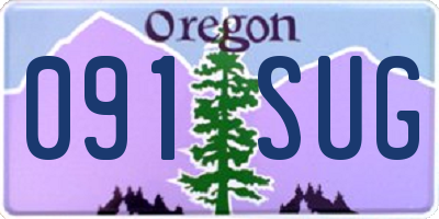 OR license plate 091SUG