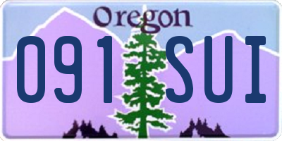 OR license plate 091SUI