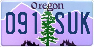 OR license plate 091SUK
