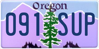 OR license plate 091SUP