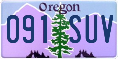 OR license plate 091SUV